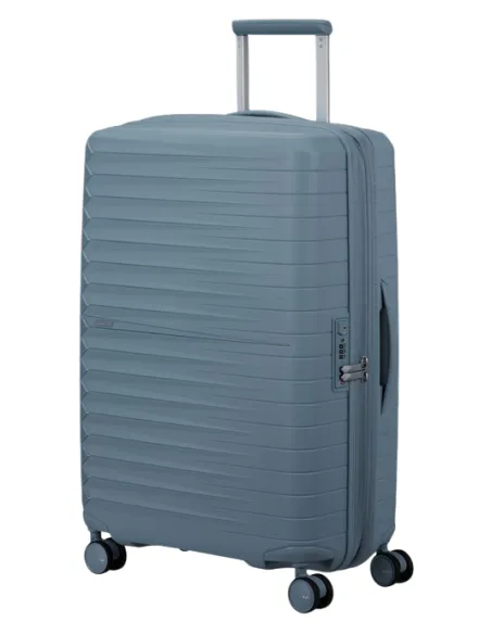 American Tourister Fastforward expandable medium trolley, Steel Blue