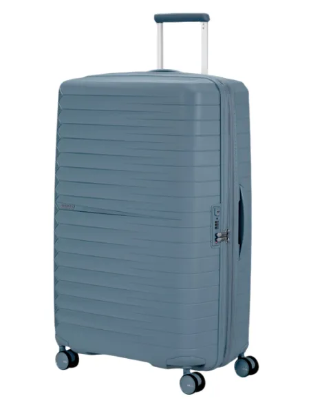 American Tourister Fastforward large expandable trolley, steel blue