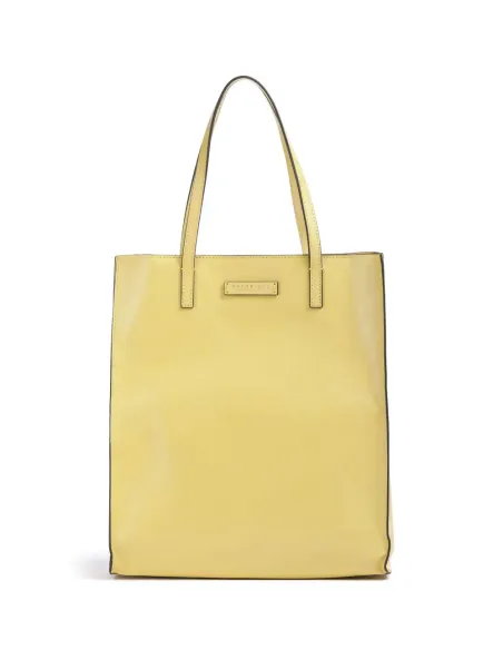 Shopping verticale con chiusura con zip The Bridge Mirra, giallo banana