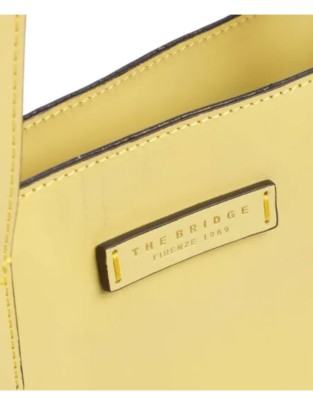 Shopping verticale con chiusura con zip The Bridge Mirra, giallo banana
