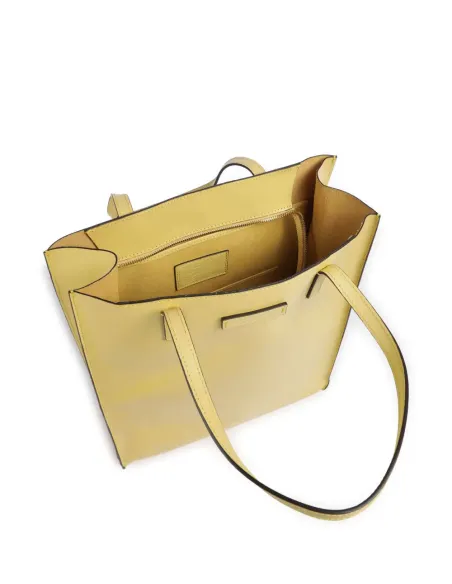 Shopping verticale con chiusura con zip The Bridge Mirra, giallo banana