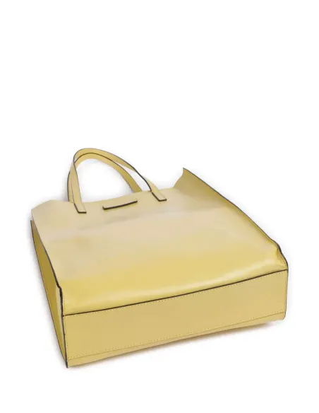 The Bridge Mirra shopping bag with zip fastener, light yellow