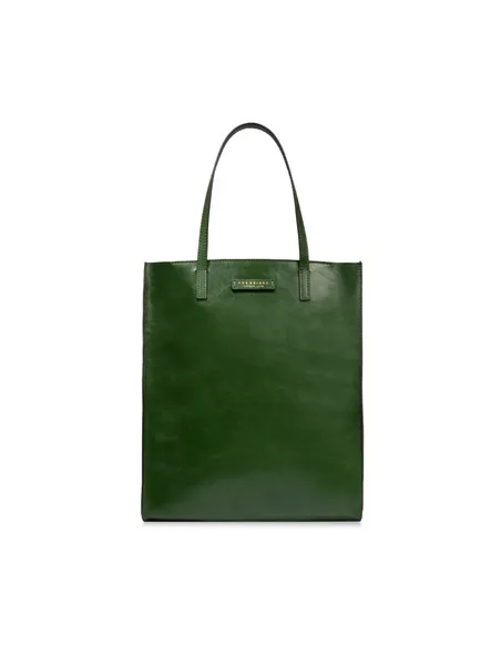 Shopping verticale con chiusura con zip The Bridge Mirra, timo