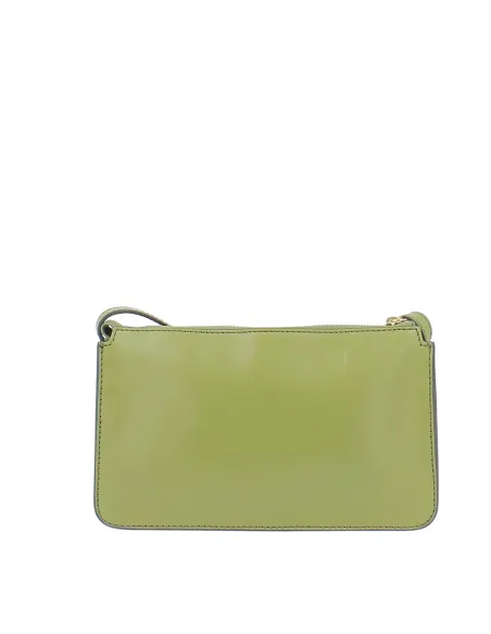 The Bridge Lucrezia cross-body bag with front pockets, pistachio green