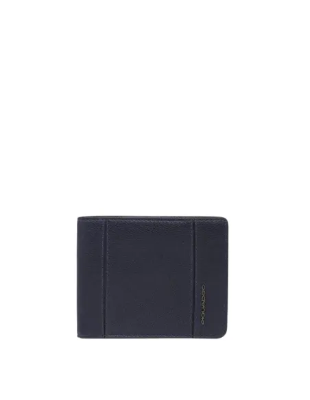 Portafogli piccolo con porta monete Piquadro Cronus, blu