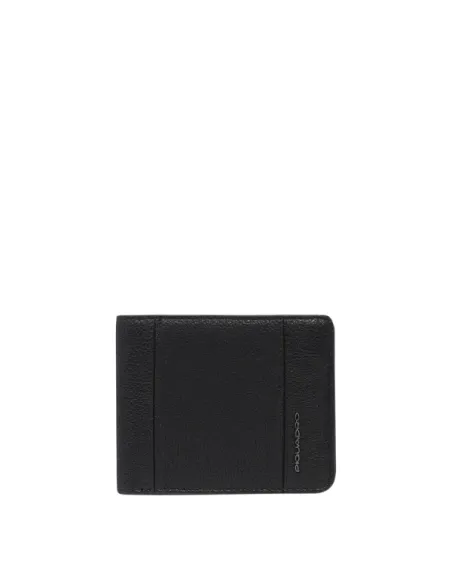 Portafogli piccolo con porta monete Piquadro Cronus, nero