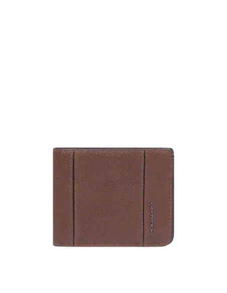 Piquadro Cronus small wallet with coin purse, brown