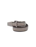 Men's belt in fabric and suede two-tone