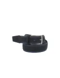 Men's belt in fabric and suede Blue