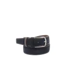 Cintura uomo in pelle e camoscio, moro-blu