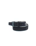 Cintura uomo in pelle e camoscio, blu