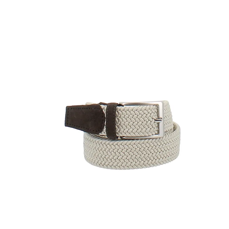 Elastic fabric and suede belt