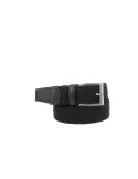 Cintura uomo in elastico e pelle nera