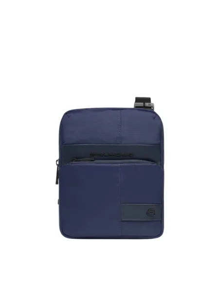 Piquadro Wollem Umhängetasche aus Stoff mit iPad®mini-Fach, blau