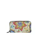 Gabs trip women's zipped wallet, Ceramic Flowers