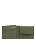 Piquadro Orion small men's wallet with removable ID and coin purse, green