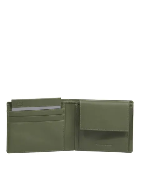 Portafogli uomo piccolo con porta monete Piquadro Orion, verde
