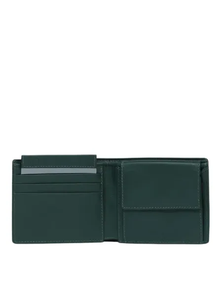 Portafogli uomo piccolo con porta monete Piquadro PQ Earth, verde