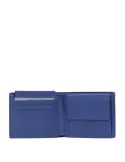 Piquadro PQ Earth small wallet with coin purse, blue