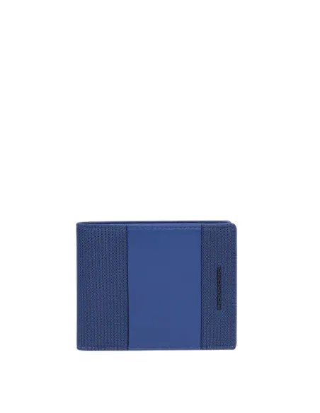 Portafogli uomo piccolo con porta monete Piquadro PQ Earth, blu
