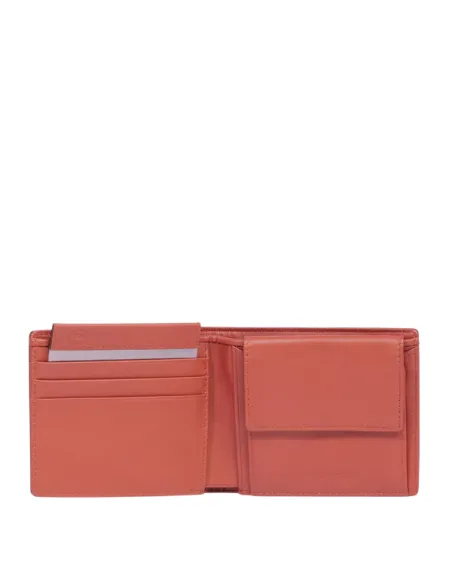 Kleine Herrengeldbörse mit Münzfach Piquadro PQ Earth, orange