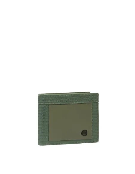 Kleine Herren-Geldbörse mit Münzfach und Dokumentenfach Piquadro Orion, grün