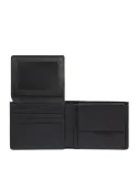 Piquadro Atlas men's wallet with ID flap, credit card slots, black