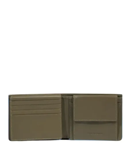 Portafoglio uomo con volantino porta documenti, porta carte di credito Piquadro Atlas, verde