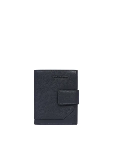Piquadro Than pocket wallet with coin purse, black
