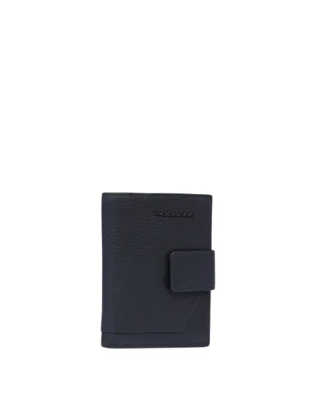 Piquadro Than pocket wallet with coin purse, black