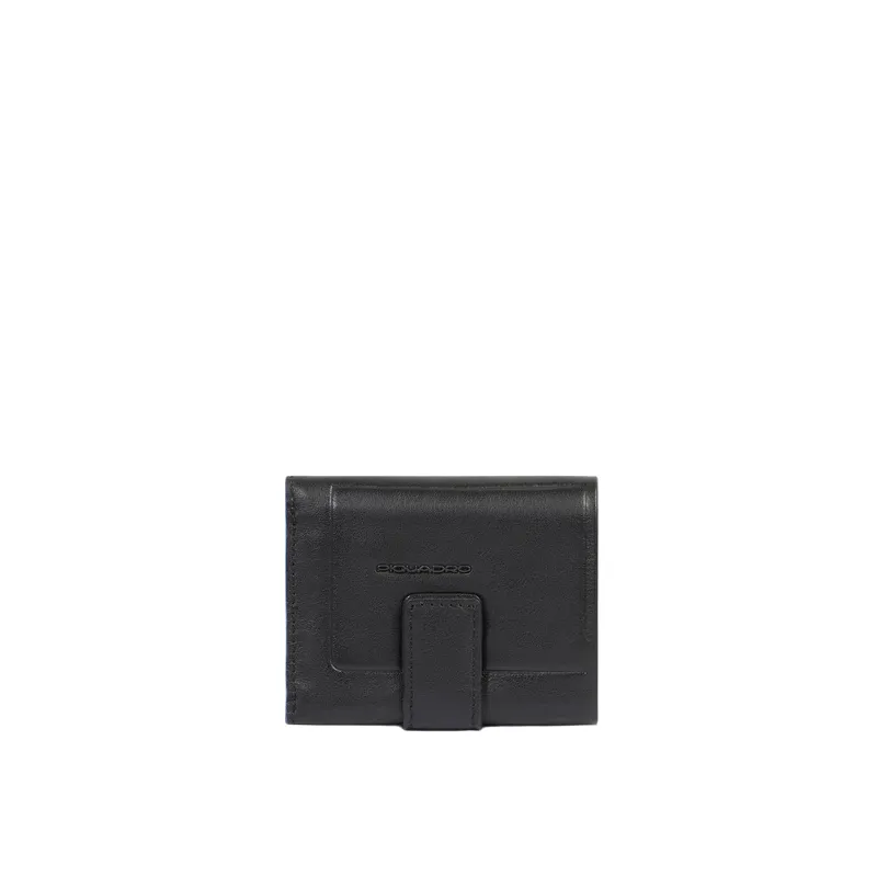 Piquadro Atlas small leather men's wallet, black