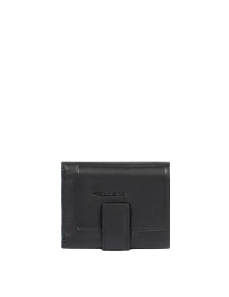 Piquadro Atlas small leather men's wallet, black