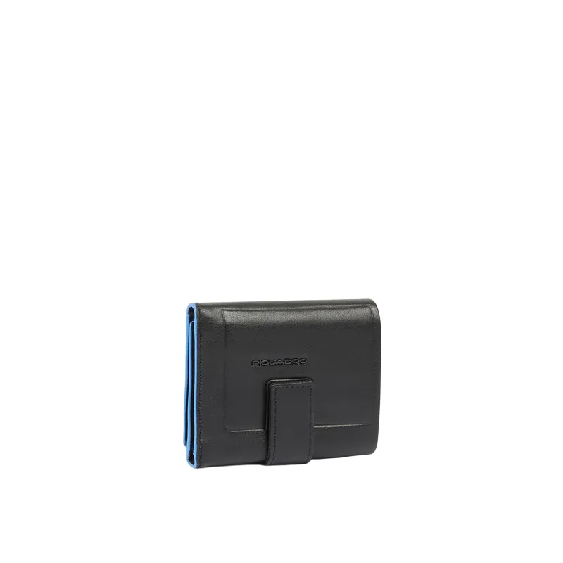 Portafogli uomo piccolo con porta monete Piquadro, nero 2