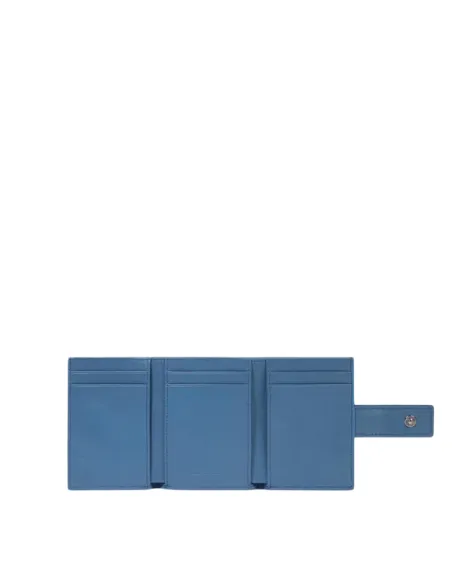 Portafogli uomo piccolo con porta monete Piquadro, azzurro