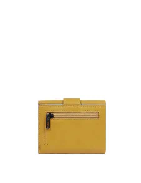 Portafogli uomo piccolo con porta monete Piquadro, giallo