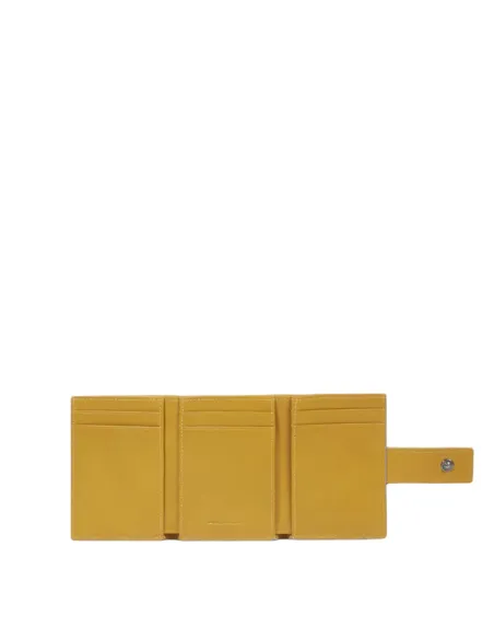 Portafogli uomo piccolo con porta monete Piquadro, giallo