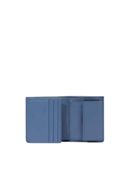 Portafoglio uomo piccolo verticale con porta monete Piquadro Atlas, avio