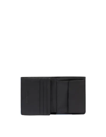 Piquadro Atlas small vertical men's wallet with coin purse, black