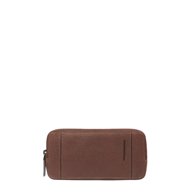 Men's Piquadro Cronus clutch bag, brown