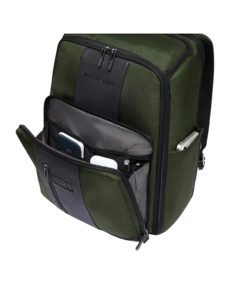 Piquadro Brief2 Reiserucksack mit Laptopfach, grün