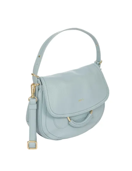 Brics Gondola women's leather shoulder bag, light blue