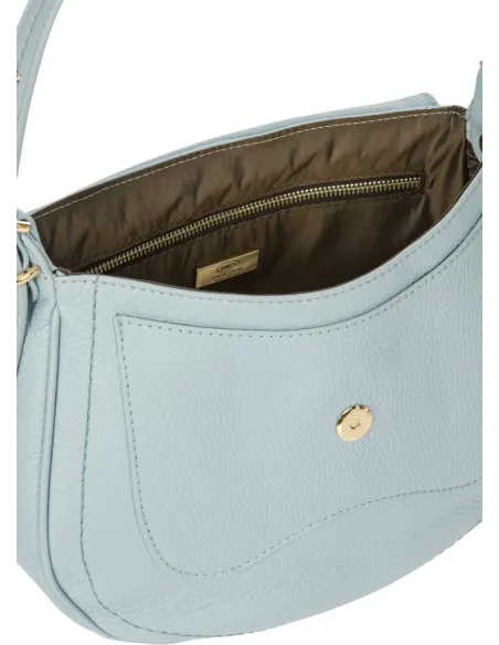 Brics Gondola women's leather shoulder bag, light blue