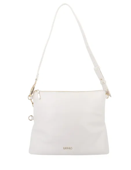 Borsa a spalla con catena Liu Jo, crema