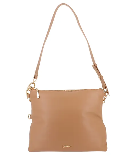 Borsa a spalla con catena Liu Jo, cammello
