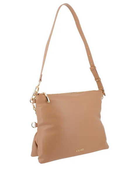 Borsa a spalla con catena Liu Jo, cammello