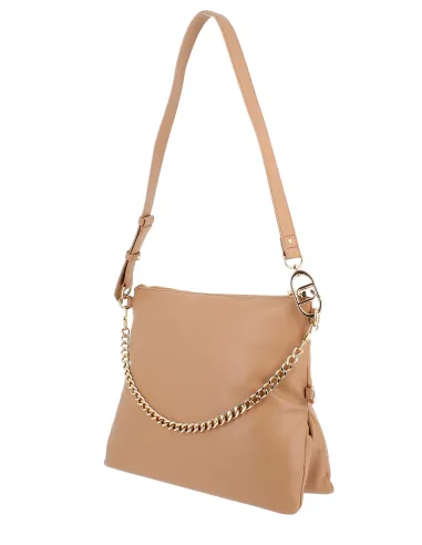 Liu Jo shoulder bag with chain, camel