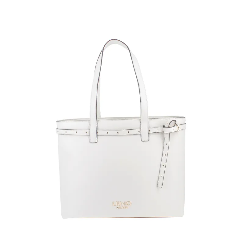 Shopping Liu Jo con zip, crema