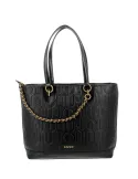 Liu Jo shopping bag with logo and chain, black