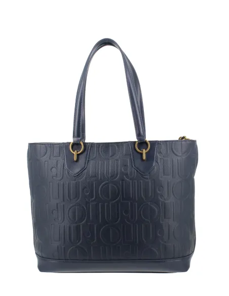Shopping con logo e catena Liu Jo, dress blue