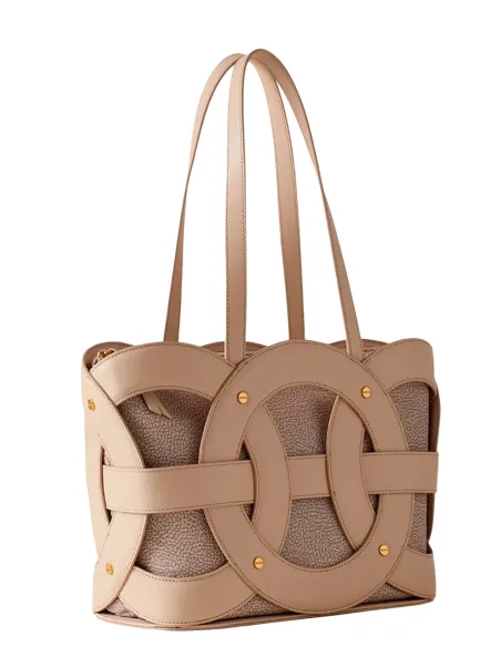 Shopping media Borbonese All Round, sabbia